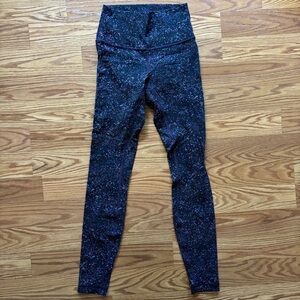 Lululemon Women's Wunder‎ Under Hi-Rise Tight Leggings Size 4 Purple/Black